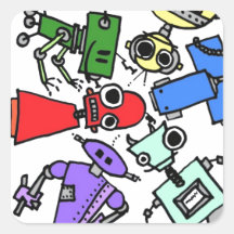 Group of robots 2 stickers