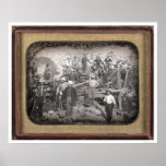 Group of Twenty-three Miners at Sluice [ca. 1852] posters