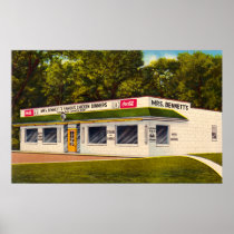 Grovertown Indiana Mrs. Bennett's Fried Chicken Print