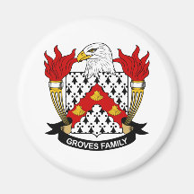 Groves Family Crest Fridge Magnets