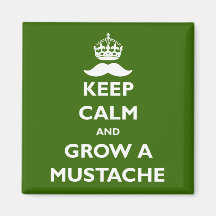 Grow a Moustache Refrigerator Magnet