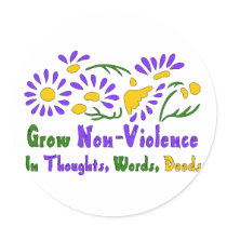 Grow Non-Violence Sticker