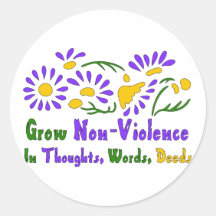 Grow Non-Violence Sticker