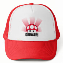 Grow Up Red Mushroom Powerup Mesh Hats