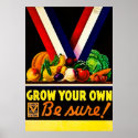 Grow Your Own - Be Sure! Vintage World War II posters