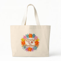 Growing Awareness Hope Over Pain Phoenix Flowers Tote Bags