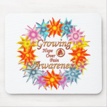 Growing Awareness Hope Over Pain Phoenix Flowers Mousepads