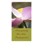 Growing like a lotus photo cards