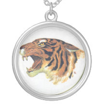Growling tiger head custom jewelry