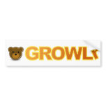 GROWLr Bumper Sticker bumper stickers
