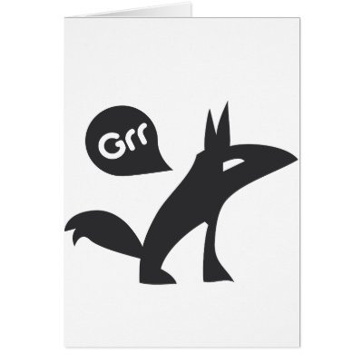 Grr Esprit Noir Greeting Card