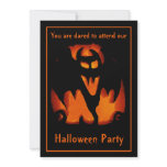 Gruesome Halloween Pumpkin Bat Party Invitation