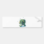 gruesome zombie dead head bumper sticker