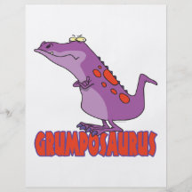 Grumposaurus Grumpy DInosaur Dino Flyer Design