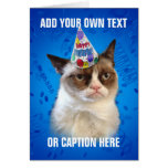 Grumpy Cat Customizeable Happy Birthday Greeting Card