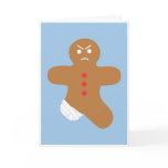 Grumpy Gingerbread Man Christmas Card