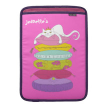 Grumpy princess cat and the pea Macbook Air sleeve