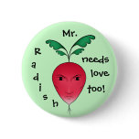 Grumpy radish buttons