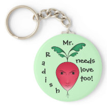 Grumpy radish keychains