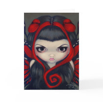 "Grumpy Red Fairy" Greeting Card