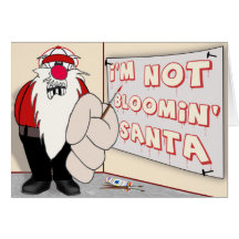 Grumpy Santa Christmas Card