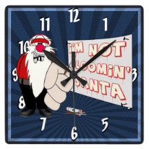 Grumpy Santa Wall Clock