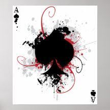 Grunge Ace Print