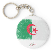 Grunge Algeria Flag Keychains