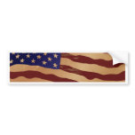 Grunge American flag Bumper Stickers