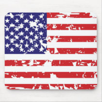 Grunge American Flag Mousepad