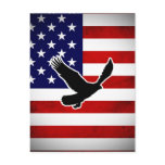 Grunge American Flag with Eagle Silhouette Post Cards