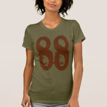 GRUNGE AND ERODED STYLE NUMBER 88 T SHIRT
