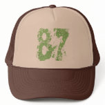 GRUNGE AND PAINT SPLATTER NUMBER 87 TRUCKER HATS