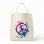 GRUNGE AND SPLATTER PEACE SIGN bags