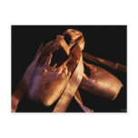 Grunge Ballet Pointe Shoes Postcard