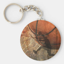 Grunge Basketball Key Chain