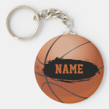 Grunge Basketball Personalised Keychain