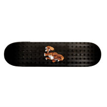 Grunge Basset Hound Custom Skateboard