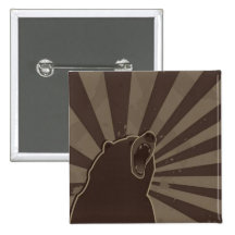 Grunge Bear Pin