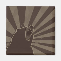 Grunge Bear Refrigerator Magnet