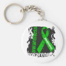 Grunge Bile Duct Cancer Awareness Key Chain