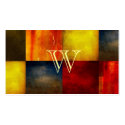 Grunge Block Monogram business cards