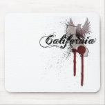 Grunge Blood Splatter California Mousepad