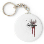 Grunge Blood Splatter Hawaii Keychain
