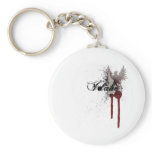 Grunge Blood Splatter Idaho Keychain