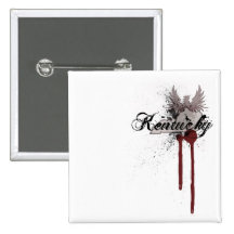 Grunge Blood Splatter Kentucky Button