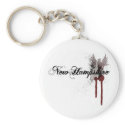 Grunge Blood Splatter New Hampshire Keychain