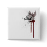 Grunge Blood Splatter Utah Button