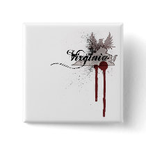 Grunge Blood Splatter Virginia Button