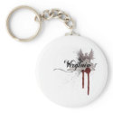 Grunge Blood Splatter Virginia Keychain